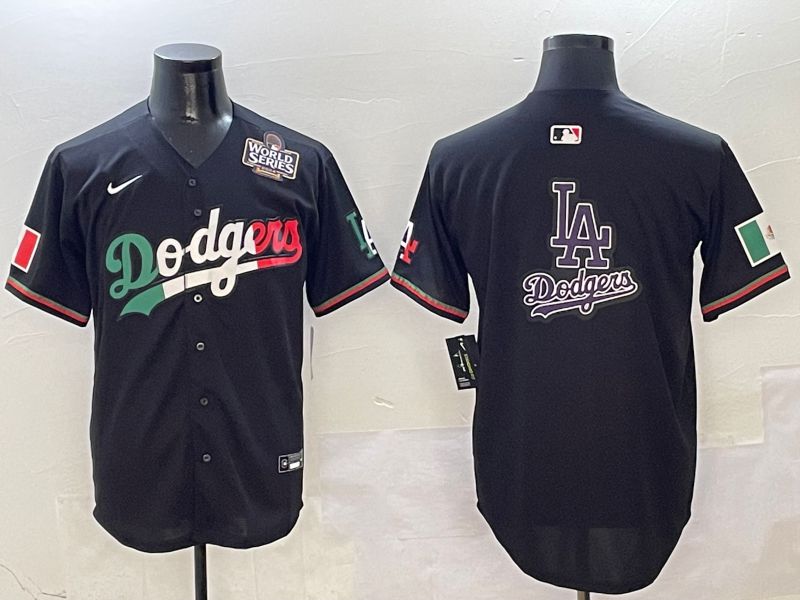 Men Los Angeles Dodgers Blank Black Mexico Second generation Nike 2025 MLB Jersey style 21->los angeles dodgers->MLB Jersey